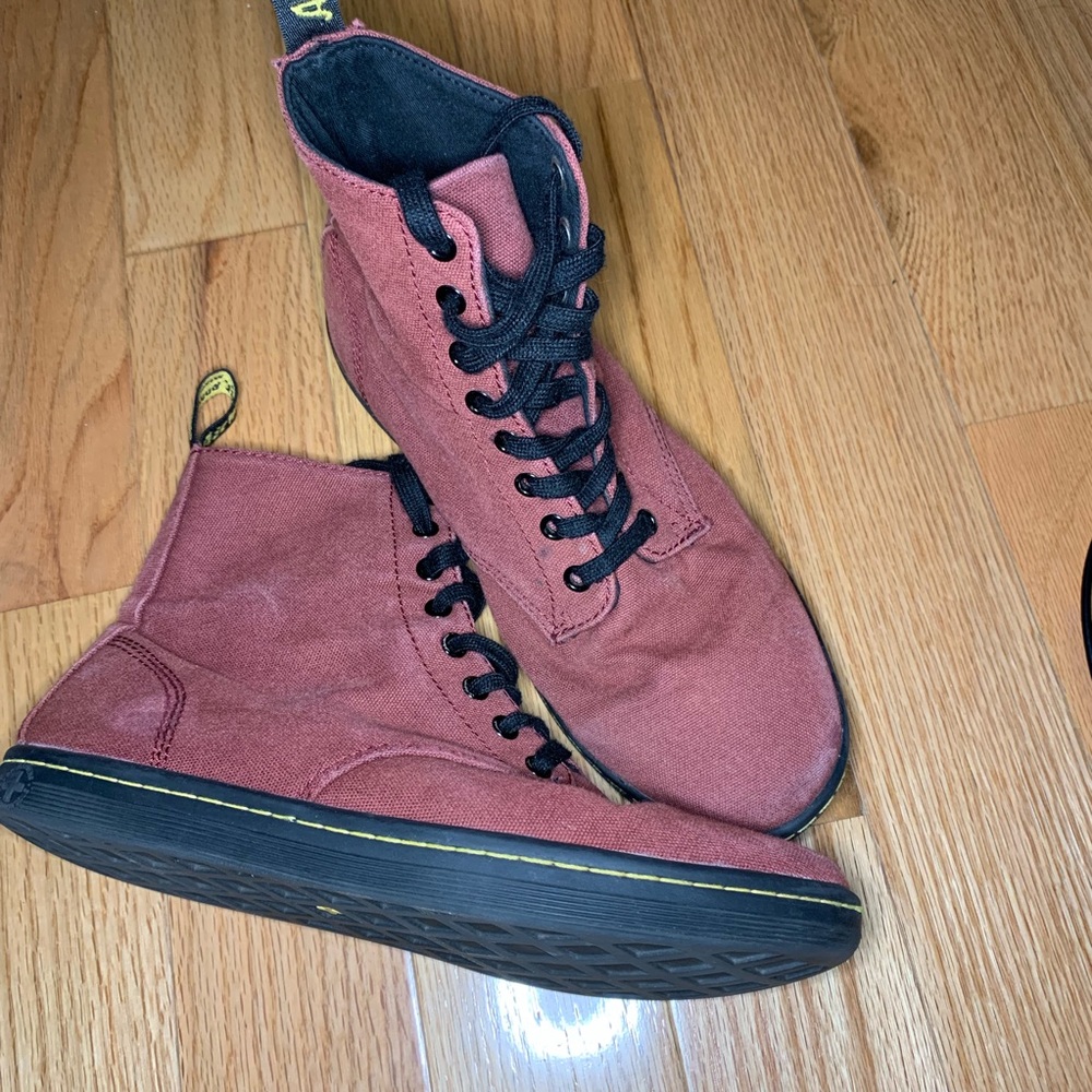 Unisex Maroon Canvas Dr. Marten’s